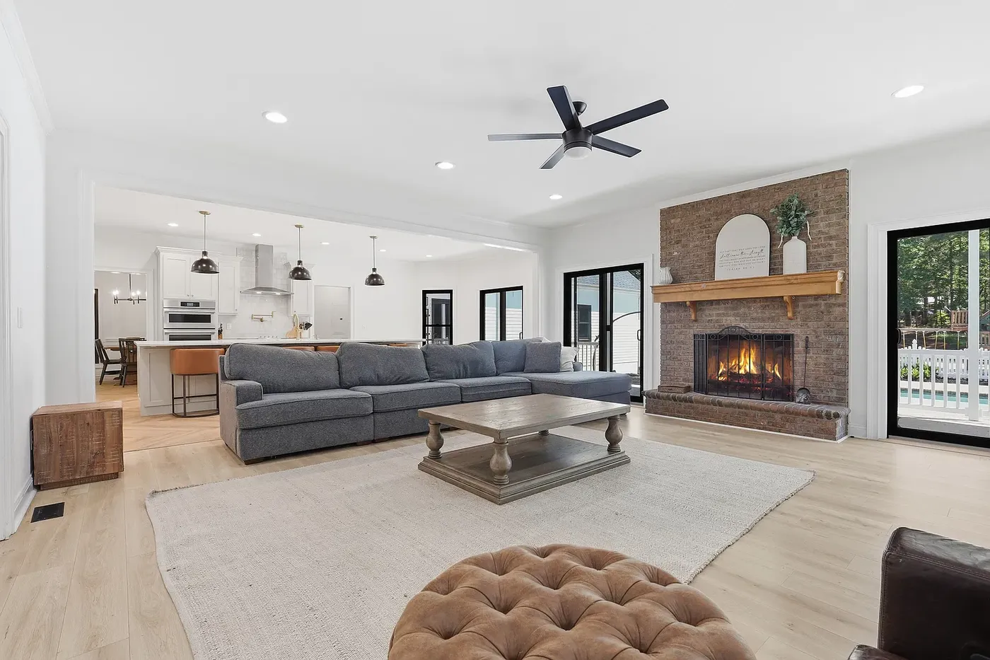 Acreage home with a wraparound porch in Five Forks, South Carolina